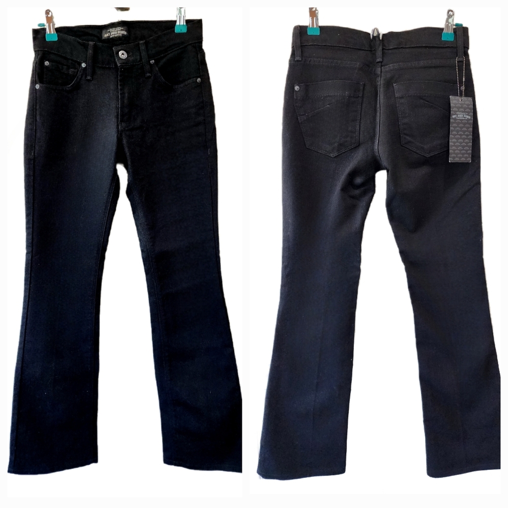 NWT James Jeans High Rise Dry Aged Denim Made in USA Black Jeans Size 25